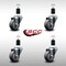 Service Caster 3'' SS Thermoplastic Rubber Wheel Swivel 1-1/2'' Expanding Stem Caster Set, 4PK SCC-SSEX20S314-TPRB-112-4 - alternate 4